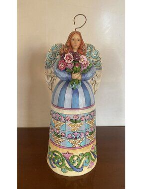 Jim Shore “Grateful For Many Blessings” 2010 Angel Holding Flowers